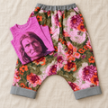 Vintage Floral Quilted Harem Pants – Pink, Orange & Olive