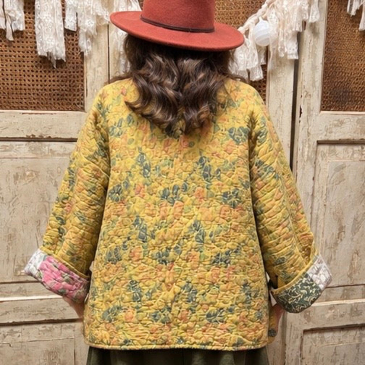 Marigold Morning Quilted Floral Pullover