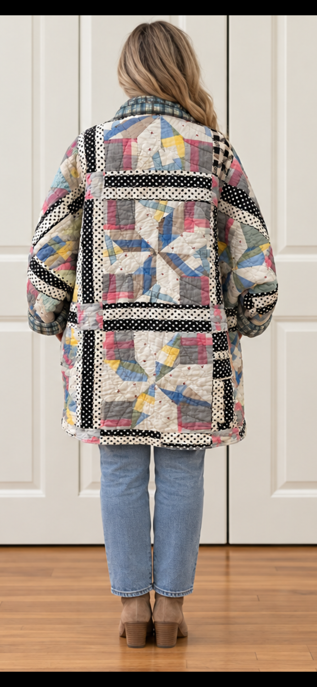 Pocketful of Pinwheels Vintage Quilt Coat